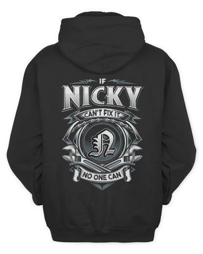NICKY AP81-K4-626 - Personalized Ahmed Quote Apparel “If Ahmed Can't Fix It, No One Can” - Unisex Hoodie - Black