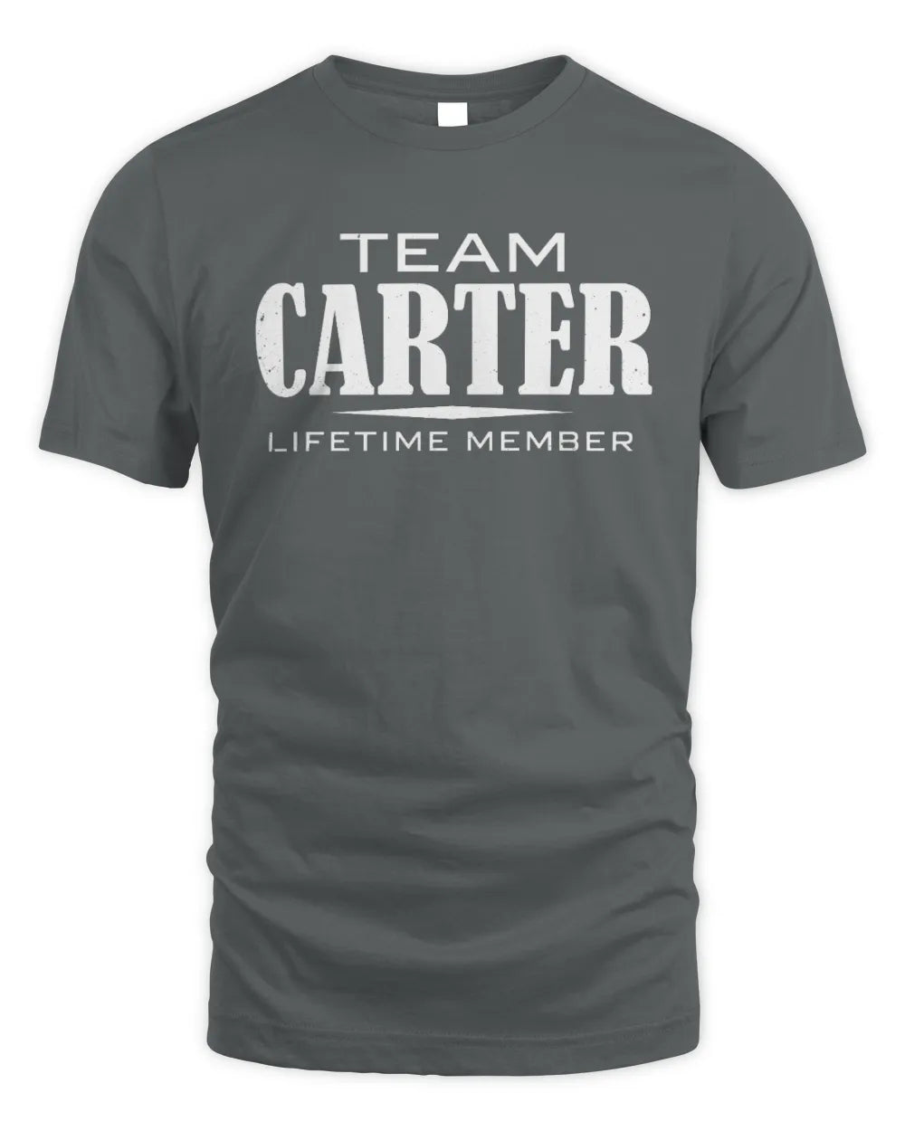 CARTER BL62-K4-128 - Personalized “Team NAME Lifetime Member” - Unisex Standard T-Shirt - Charcoal