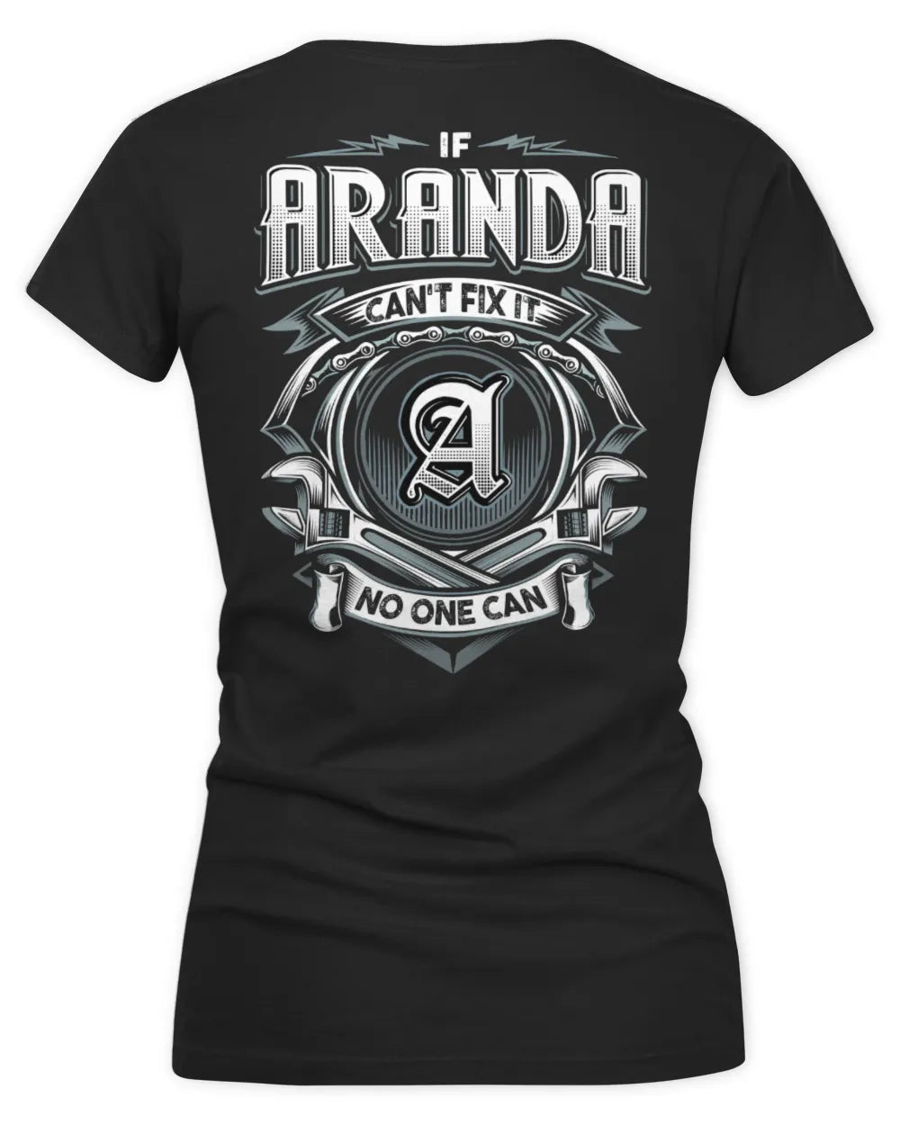 ARANDA AP81-K4-626 - Personalized Ahmed Quote Apparel “If Ahmed Can't Fix It, No One Can” - Women's V-Neck T-Shirt - Black