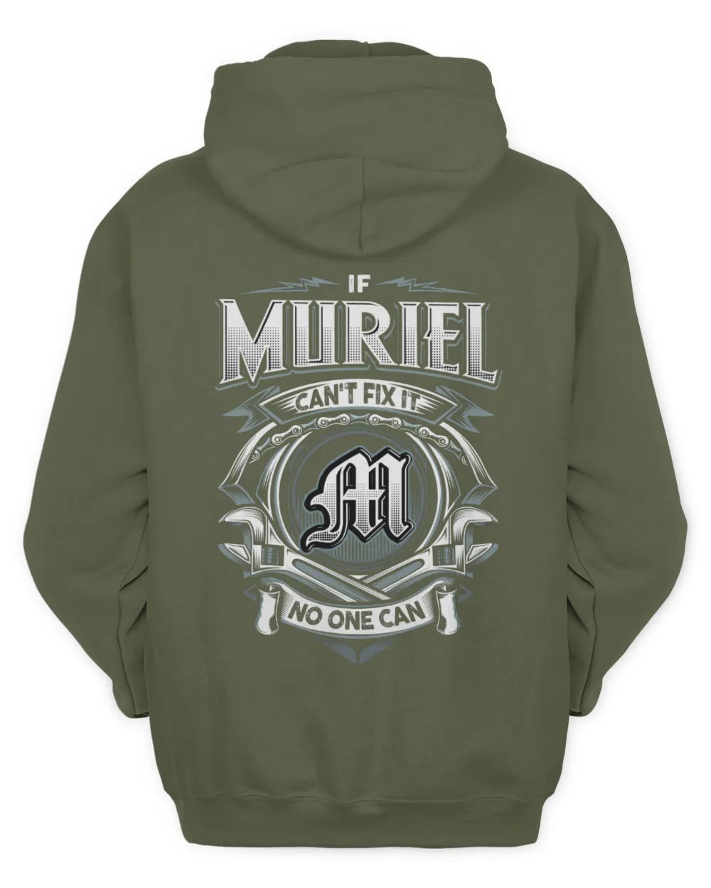 MURIEL AP81-K4-626 - Personalized Ahmed Quote Apparel “If Ahmed Can't Fix It, No One Can” - Unisex Hoodie - Military Green