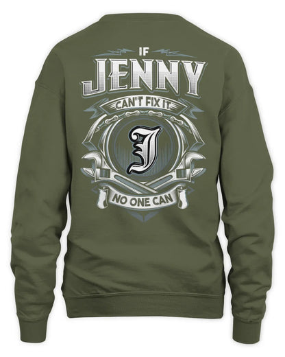 JENNY AP81-K4-626 - Personalized Ahmed Quote Apparel “If Ahmed Can't Fix It, No One Can” - Unisex Sweatshirt - Military Green
