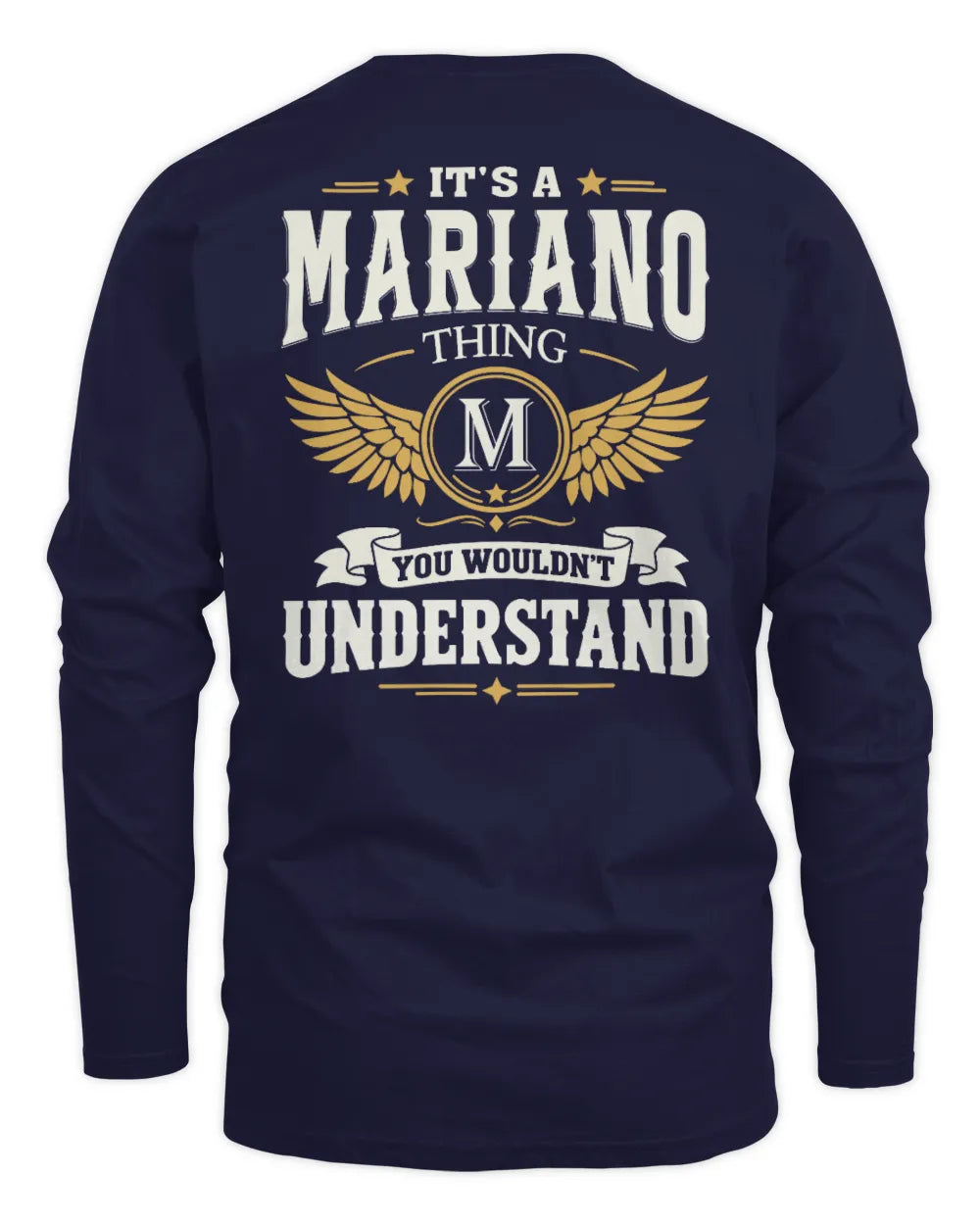 MARIANO KT06-M008 It’s a [NAME] Thing – You Wouldn’t Understand | Personalized Vintage T-Shirt - Men's Long Sleeved T-Shirt - Navy