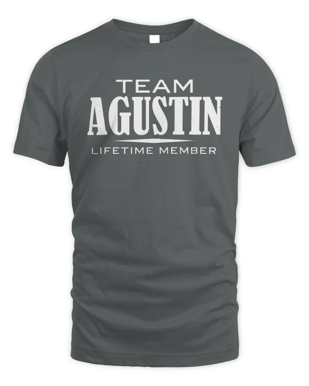 AGUSTIN BL62-K4-128 - Personalized “Team NAME Lifetime Member” - Unisex Standard T-Shirt - Charcoal