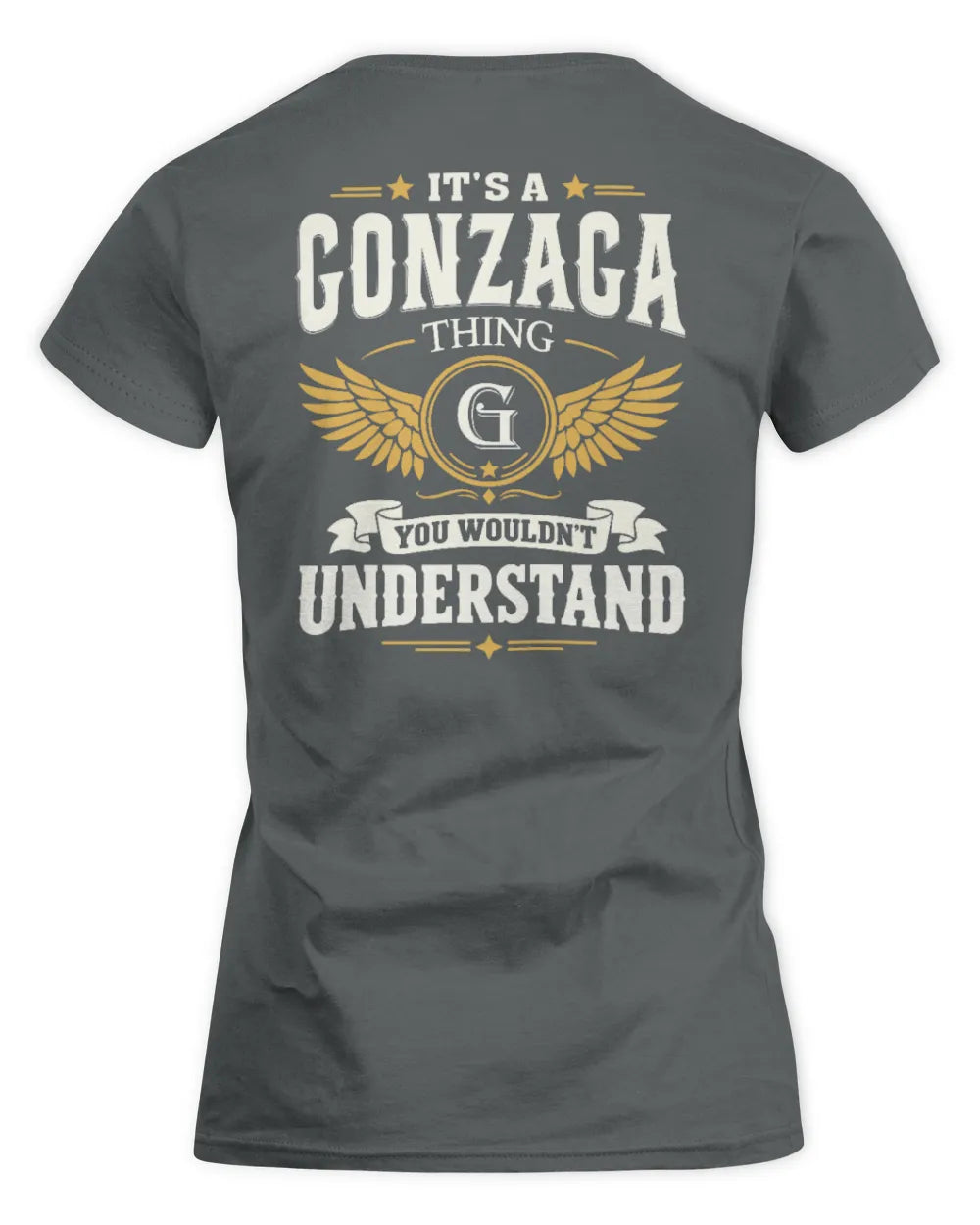 GONZAGA KT06-M008 It’s a [NAME] Thing – You Wouldn’t Understand | Personalized Vintage T-Shirt - Women's Standard T-Shirt - Charcoal
