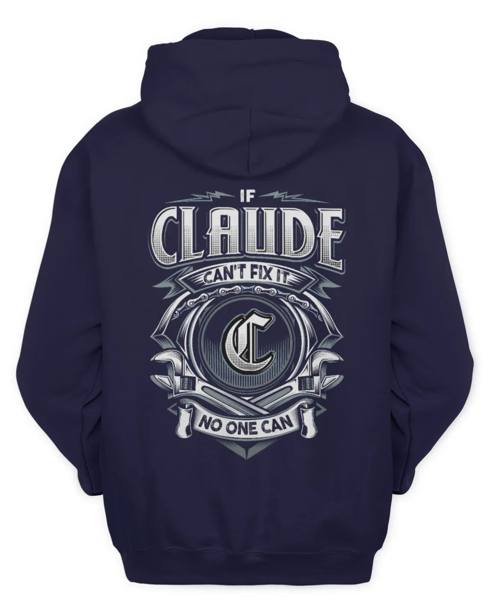 CLAUDE AP81-K4-626 - Personalized Ahmed Quote Apparel “If Ahmed Can't Fix It, No One Can” - Unisex Hoodie - Navy