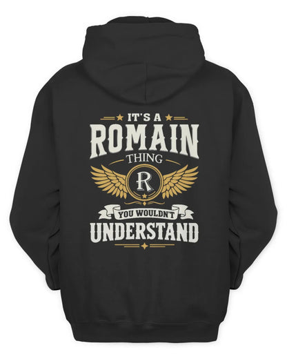 ROMAIN KT06-M008 It’s a [NAME] Thing – You Wouldn’t Understand | Personalized Vintage T-Shirt - Unisex Hoodie - Black