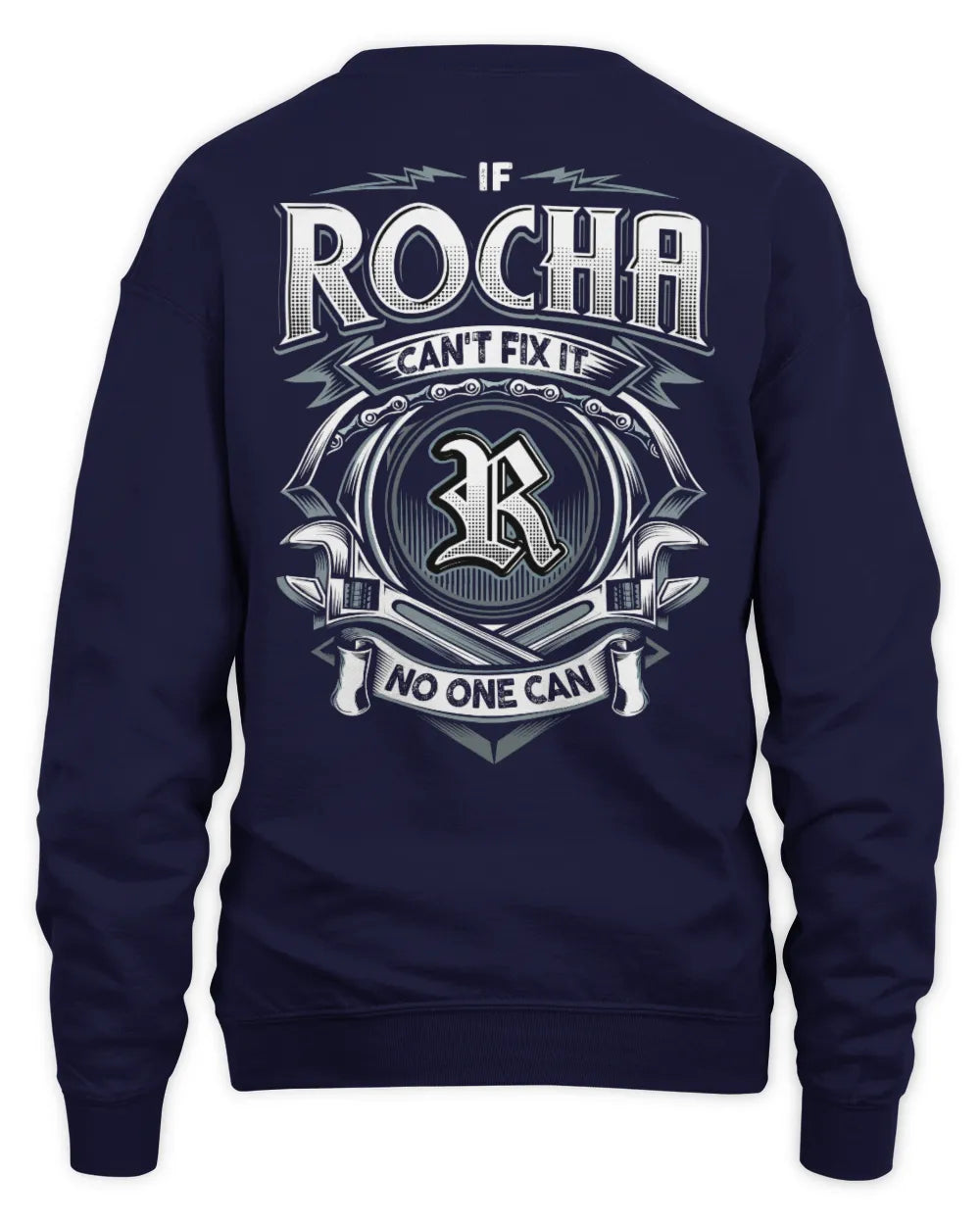 ROCHA AP81-K4-626 - Personalized Ahmed Quote Apparel “If Ahmed Can't Fix It, No One Can” - Unisex Sweatshirt - Navy