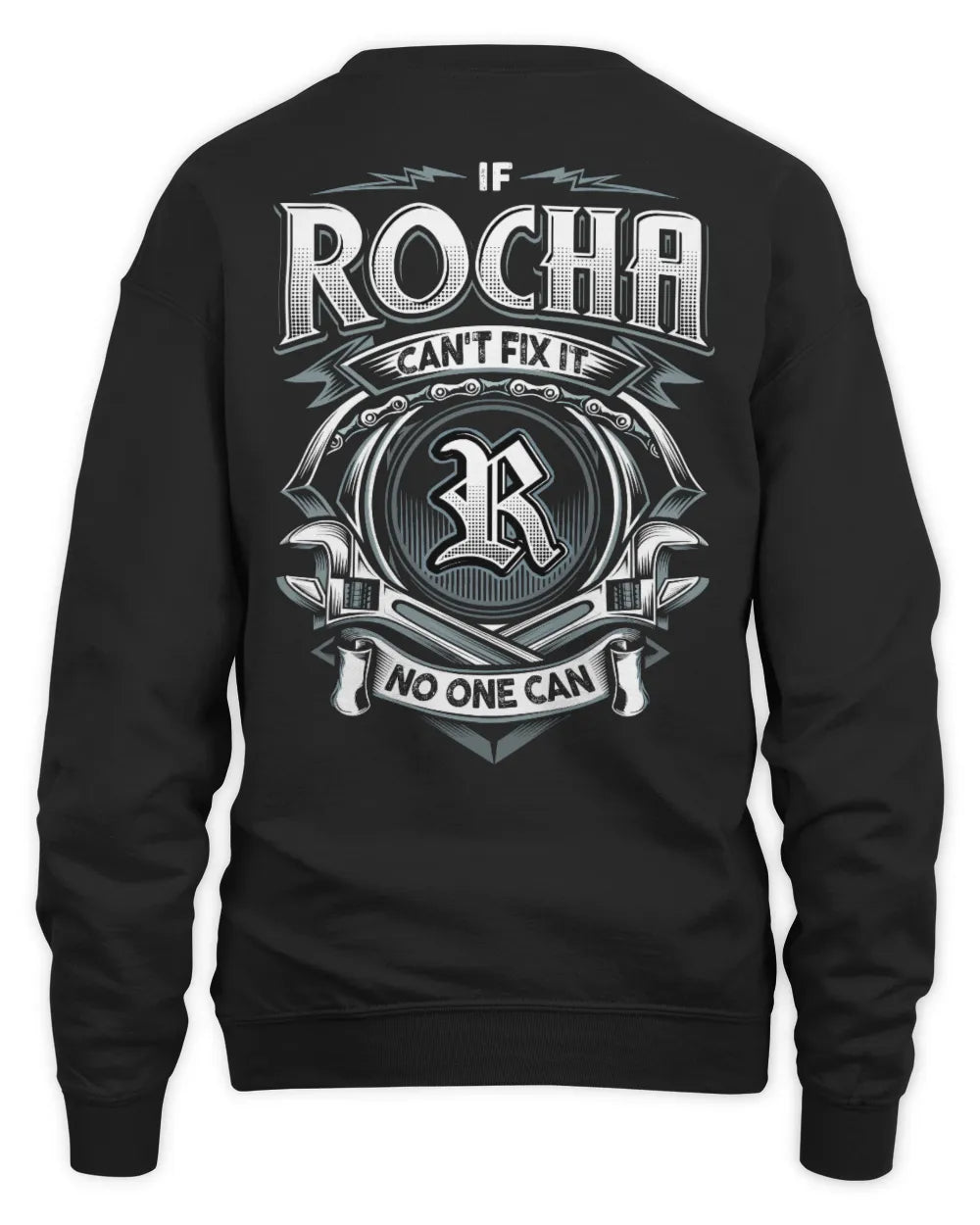 ROCHA AP81-K4-626 - Personalized Ahmed Quote Apparel “If Ahmed Can't Fix It, No One Can” - Unisex Sweatshirt - Black