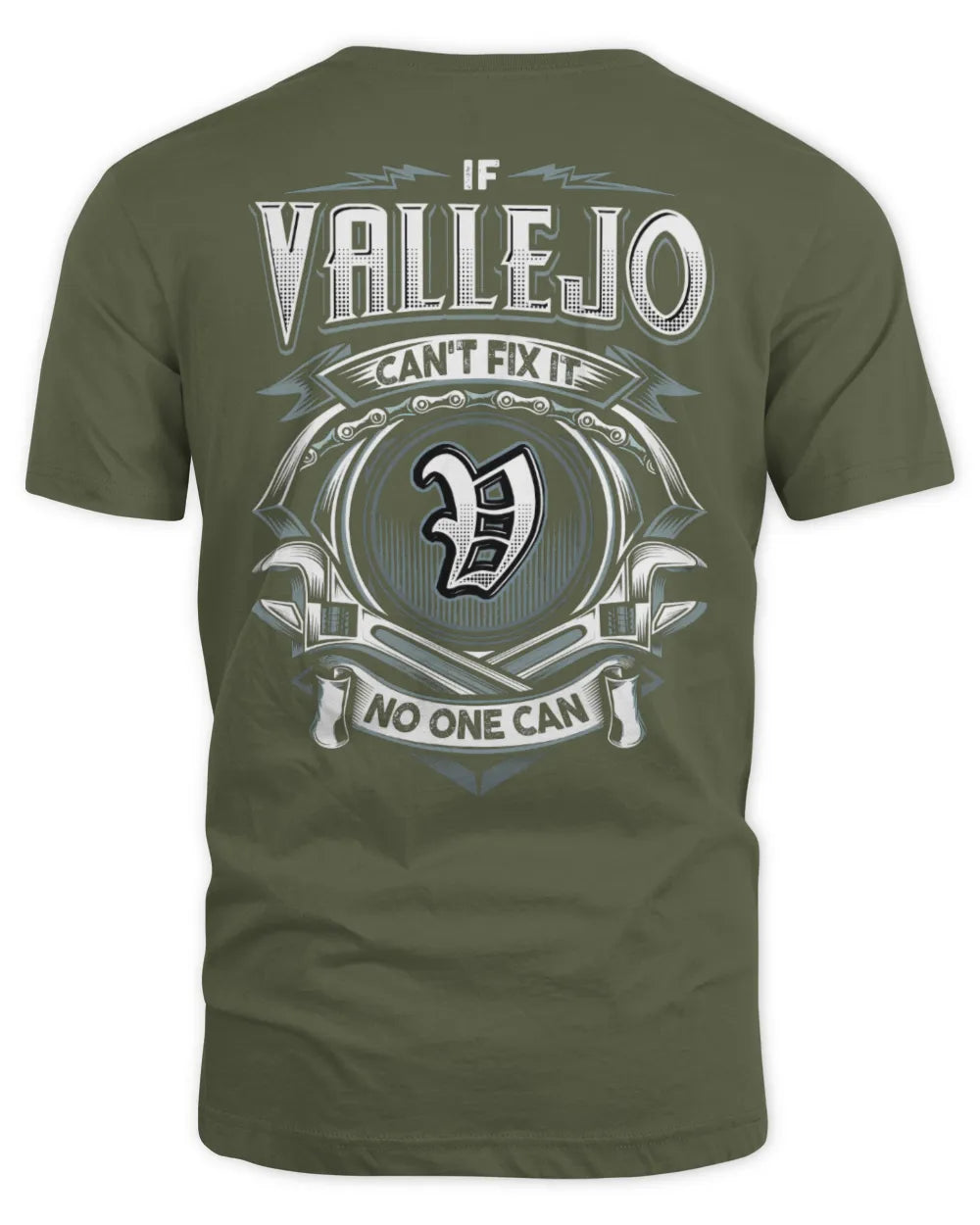 VALLEJO AP81-K4-626 - Personalized Ahmed Quote Apparel “If Ahmed Can't Fix It, No One Can” - Unisex Standard T-Shirt - Military Green