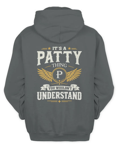 PATTY KT06-M008 It’s a [NAME] Thing – You Wouldn’t Understand | Personalized Vintage T-Shirt - Unisex Hoodie - Charcoal