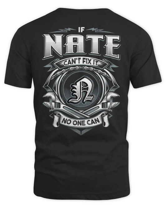 NATE AP81-K4-626 - Personalized Ahmed Quote Apparel “If Ahmed Can't Fix It, No One Can” - Unisex Standard T-Shirt - Black