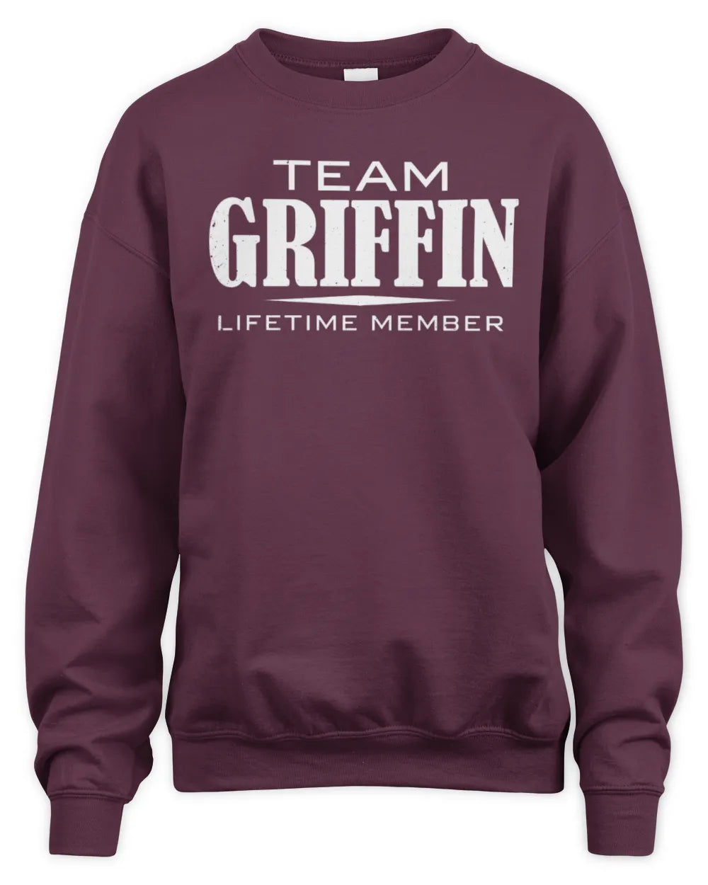 GRIFFIN BL62-K4-128 - Personalized “Team NAME Lifetime Member” - Unisex Sweatshirt - Maroon