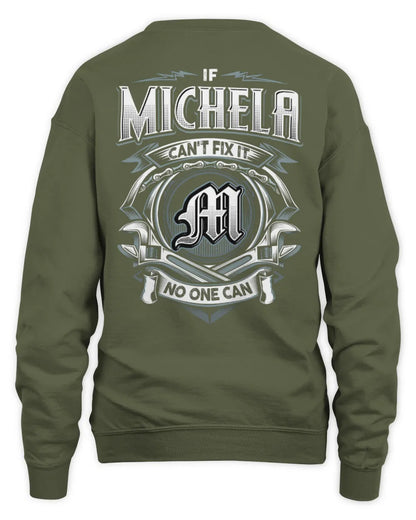 MICHELA AP81-K4-626 - Personalized Ahmed Quote Apparel “If Ahmed Can't Fix It, No One Can” - Unisex Sweatshirt - Military Green