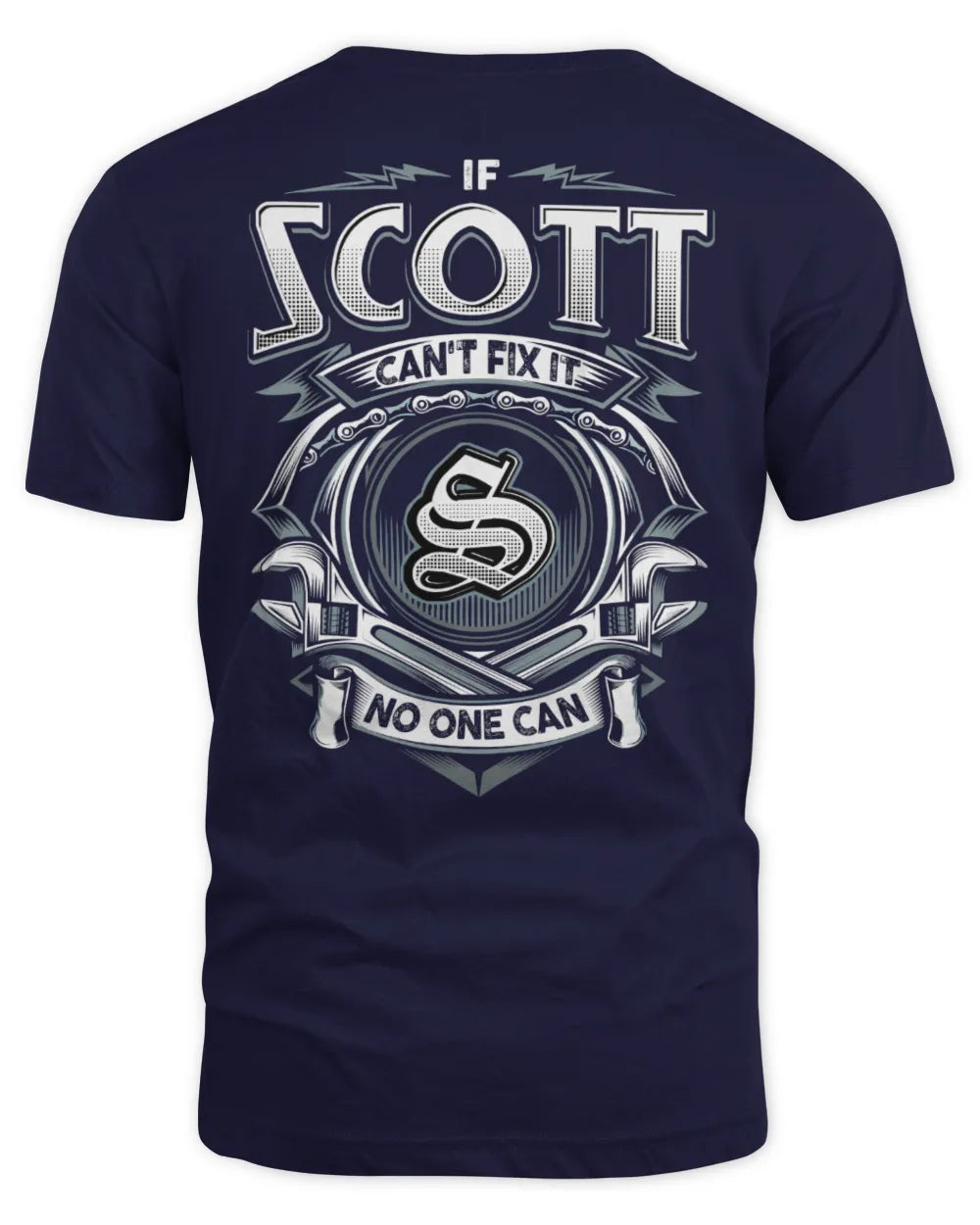 SCOTT AP81-K4-626 - Personalized Ahmed Quote Apparel “If Ahmed Can't Fix It, No One Can” - Unisex Standard T-Shirt - Navy