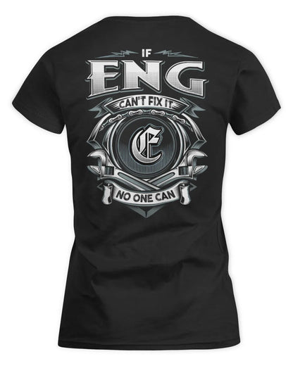 ENG AP81-K4-626 - Personalized Ahmed Quote Apparel “If Ahmed Can't Fix It, No One Can” - Women's Standard T-Shirt - Black