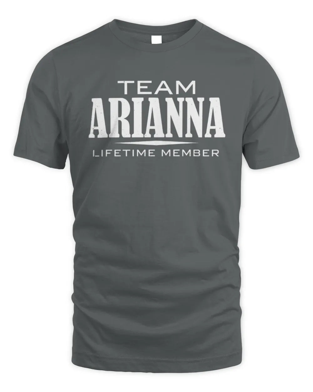 ARIANNA BL62-K4-128 - Personalized “Team NAME Lifetime Member” - Unisex Standard T-Shirt - Charcoal