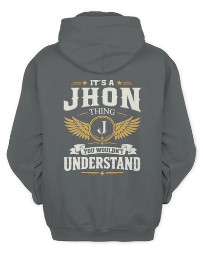 JHON KT06-M008 It’s a [NAME] Thing – You Wouldn’t Understand | Personalized Vintage T-Shirt - Unisex Hoodie - Charcoal