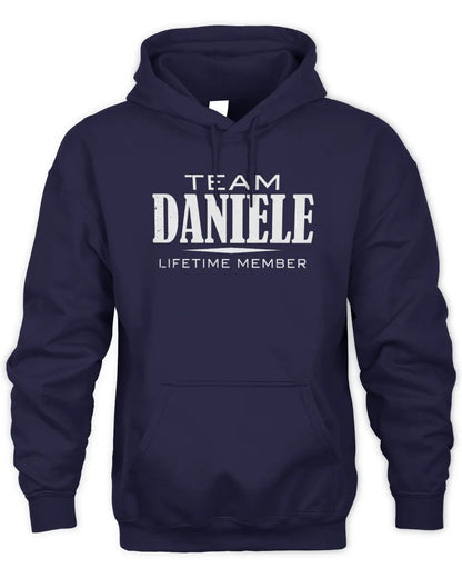 DANIELE BL62-K4-128 - Personalized “Team NAME Lifetime Member” - Unisex Hoodie - Navy