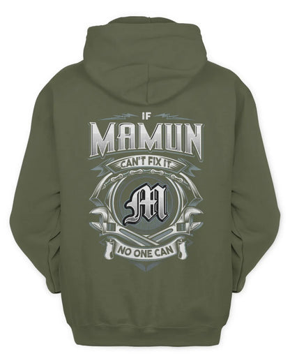 MAMUN AP81-K4-626 - Personalized Ahmed Quote Apparel “If Ahmed Can't Fix It, No One Can” - Unisex Hoodie - Military Green