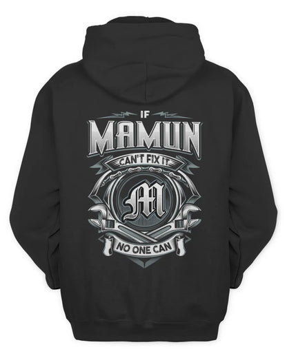 MAMUN AP81-K4-626 - Personalized Ahmed Quote Apparel “If Ahmed Can't Fix It, No One Can” - Unisex Hoodie - Black