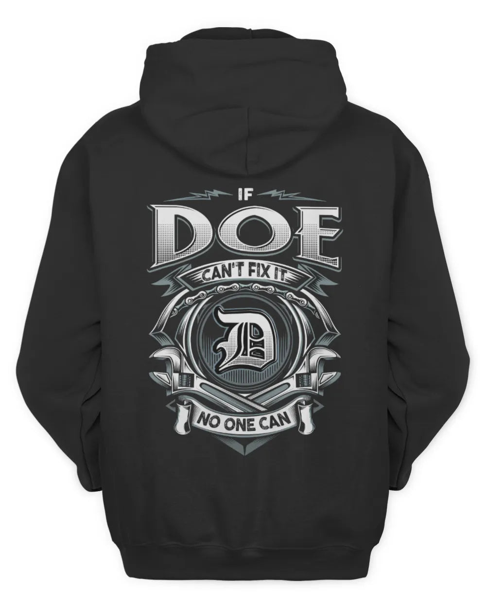 DOE AP81-K4-626 - Personalized Ahmed Quote Apparel “If Ahmed Can't Fix It, No One Can” - Unisex Hoodie - Black