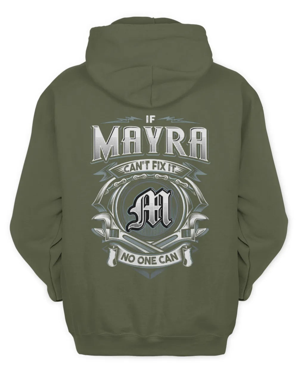 MAYRA AP81-K4-626 - Personalized Ahmed Quote Apparel “If Ahmed Can't Fix It, No One Can” - Unisex Hoodie - Military Green