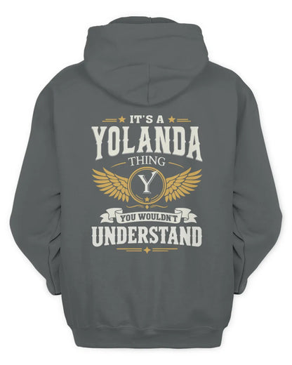 YOLANDA KT06-M008 It’s a [NAME] Thing – You Wouldn’t Understand | Personalized Vintage T-Shirt - Unisex Hoodie - Charcoal