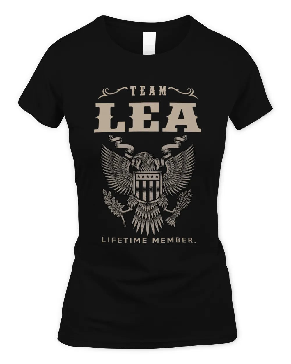 LEA TP06-K82 – Personalized Classic Style Apparel “Team NAME Lifetime Member” - Women's Standard T-Shirt - Black