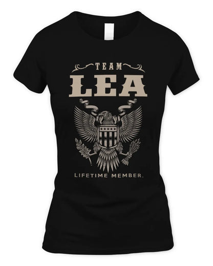 LEA TP06-K82 – Personalized Classic Style Apparel “Team NAME Lifetime Member” - Women's Standard T-Shirt - Black