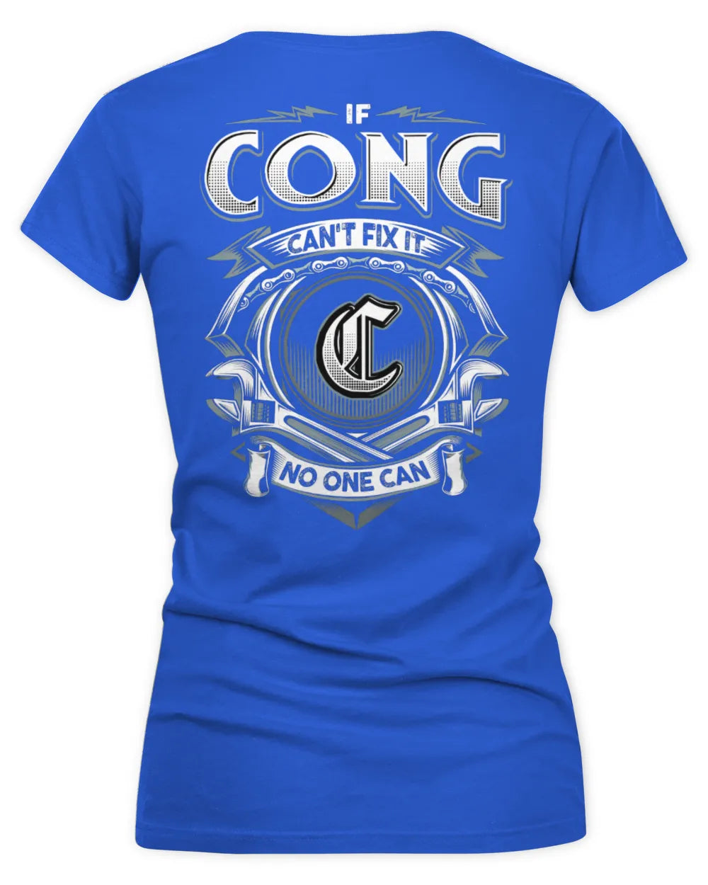 CONG AP81-K4-626 - Personalized Ahmed Quote Apparel “If Ahmed Can't Fix It, No One Can” - Women's V-Neck T-Shirt - Royal