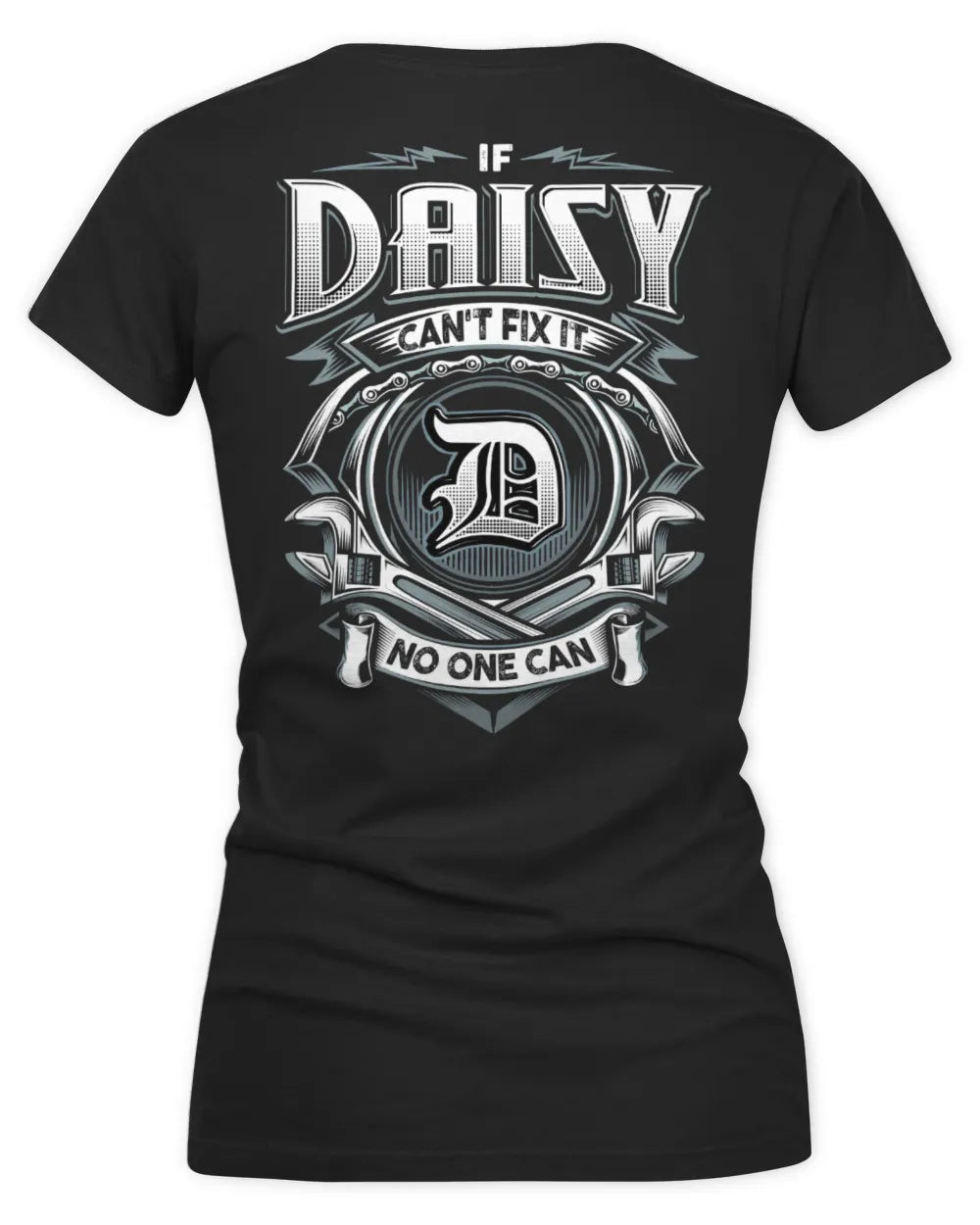 DAISY AP81-K4-626 - Personalized Ahmed Quote Apparel “If Ahmed Can't Fix It, No One Can” - Women's V-Neck T-Shirt - Black