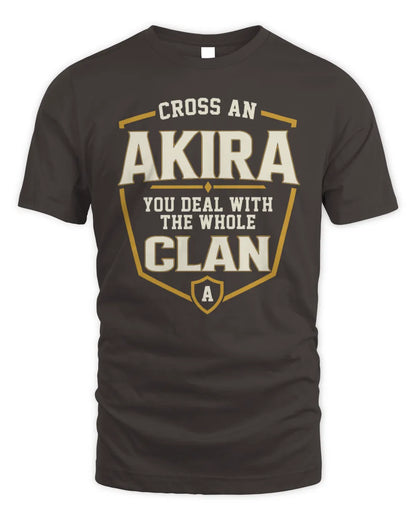 AKIRA NT1-K008 Cross A/An NAME, You Deal With the Whole Clan | Personalized Vintage T-Shirt - Unisex Standard T-Shirt - Dark Chocolate