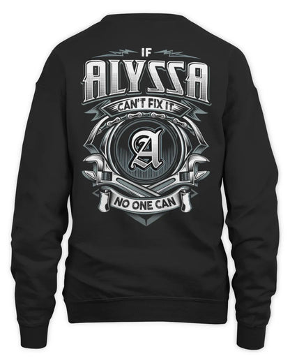 ALYSSA AP81-K4-626 - Personalized Ahmed Quote Apparel “If Ahmed Can't Fix It, No One Can” - Unisex Sweatshirt - Black