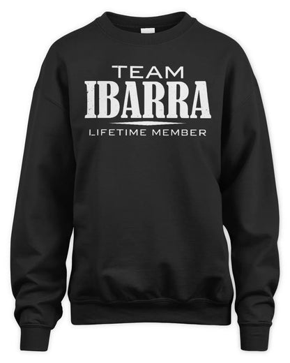 IBARRA BL62-K4-128 - Personalized “Team NAME Lifetime Member” - Unisex Sweatshirt - Black