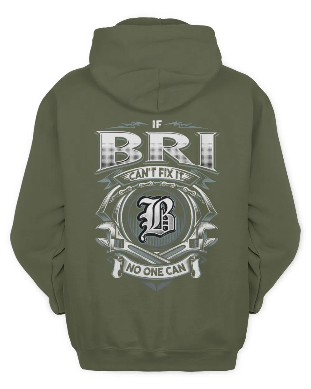 BRI AP81-K4-626 - Personalized Ahmed Quote Apparel “If Ahmed Can't Fix It, No One Can” - Unisex Hoodie - Military Green