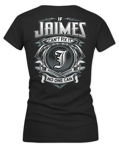 JAIMES AP81-K4-626 - Personalized Ahmed Quote Apparel “If Ahmed Can't Fix It, No One Can” - Women's V-Neck T-Shirt - Black