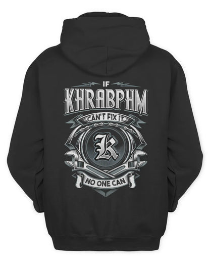 KHRABPHM AP81-K4-626 - Personalized Ahmed Quote Apparel “If Ahmed Can't Fix It, No One Can” - Unisex Hoodie - Black