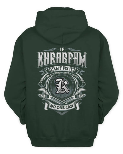 KHRABPHM AP81-K4-626 - Personalized Ahmed Quote Apparel “If Ahmed Can't Fix It, No One Can” - Unisex Hoodie - Forest Green