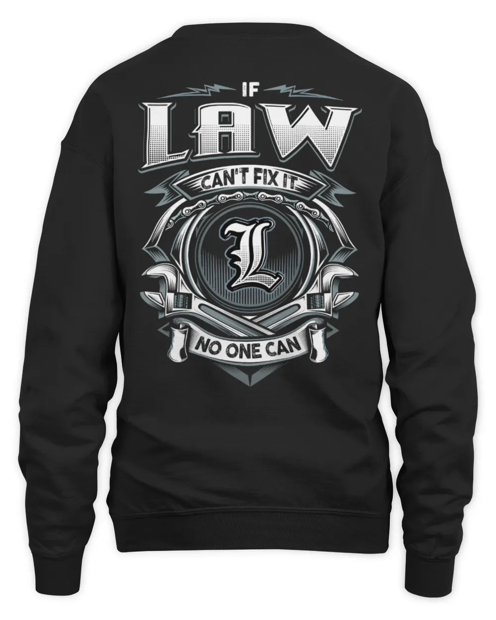LAW AP81-K4-626 - Personalized Ahmed Quote Apparel “If Ahmed Can't Fix It, No One Can” - Unisex Sweatshirt - Black