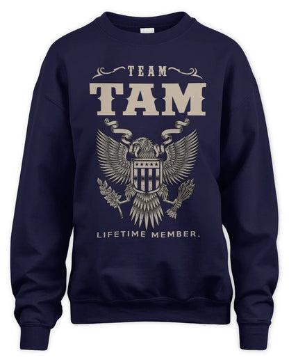 TAM TP06-K82 – Personalized Classic Style Apparel “Team NAME Lifetime Member” - Unisex Sweatshirt - Navy