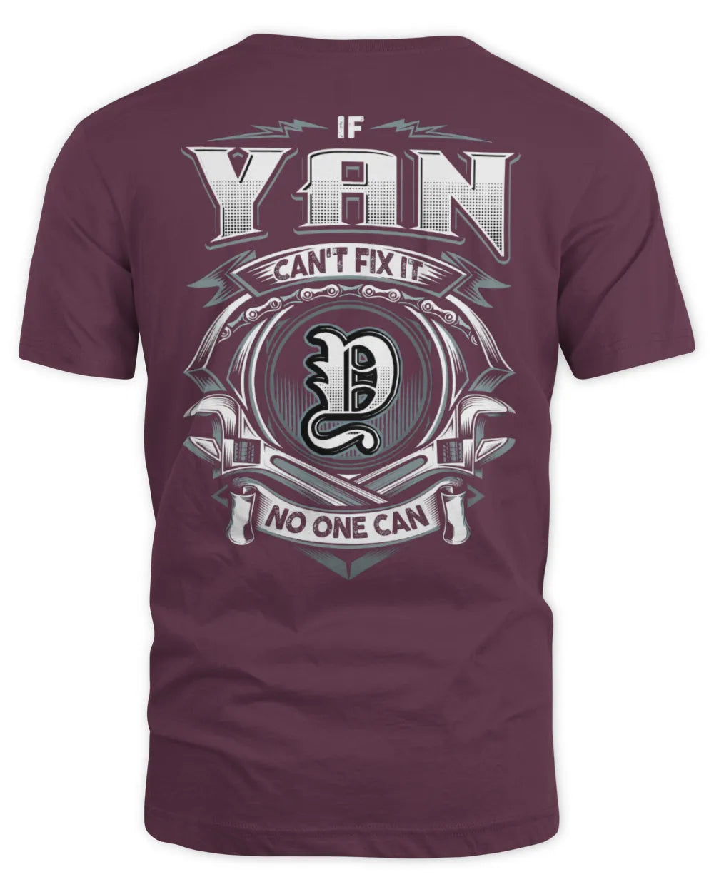 YAN AP81-K4-626 - Personalized Ahmed Quote Apparel “If Ahmed Can't Fix It, No One Can” - Unisex Standard T-Shirt - Maroon