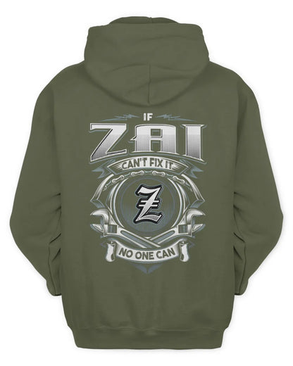 ZAI AP81-K4-626 - Personalized Ahmed Quote Apparel “If Ahmed Can't Fix It, No One Can” - Unisex Hoodie - Military Green