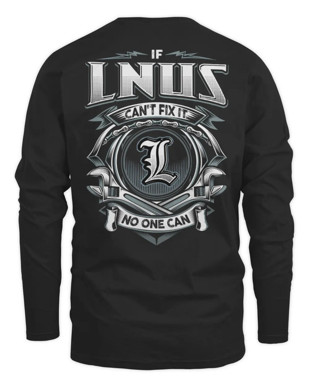 LNUS AP81-K4-626 - Personalized Ahmed Quote Apparel “If Ahmed Can't Fix It, No One Can” - Men's Long Sleeved T-Shirt - Black