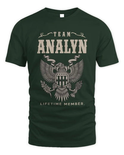 ANALYN TP06-K82 – Personalized Classic Style Apparel “Team NAME Lifetime Member” - Unisex Standard T-Shirt - Forest Green