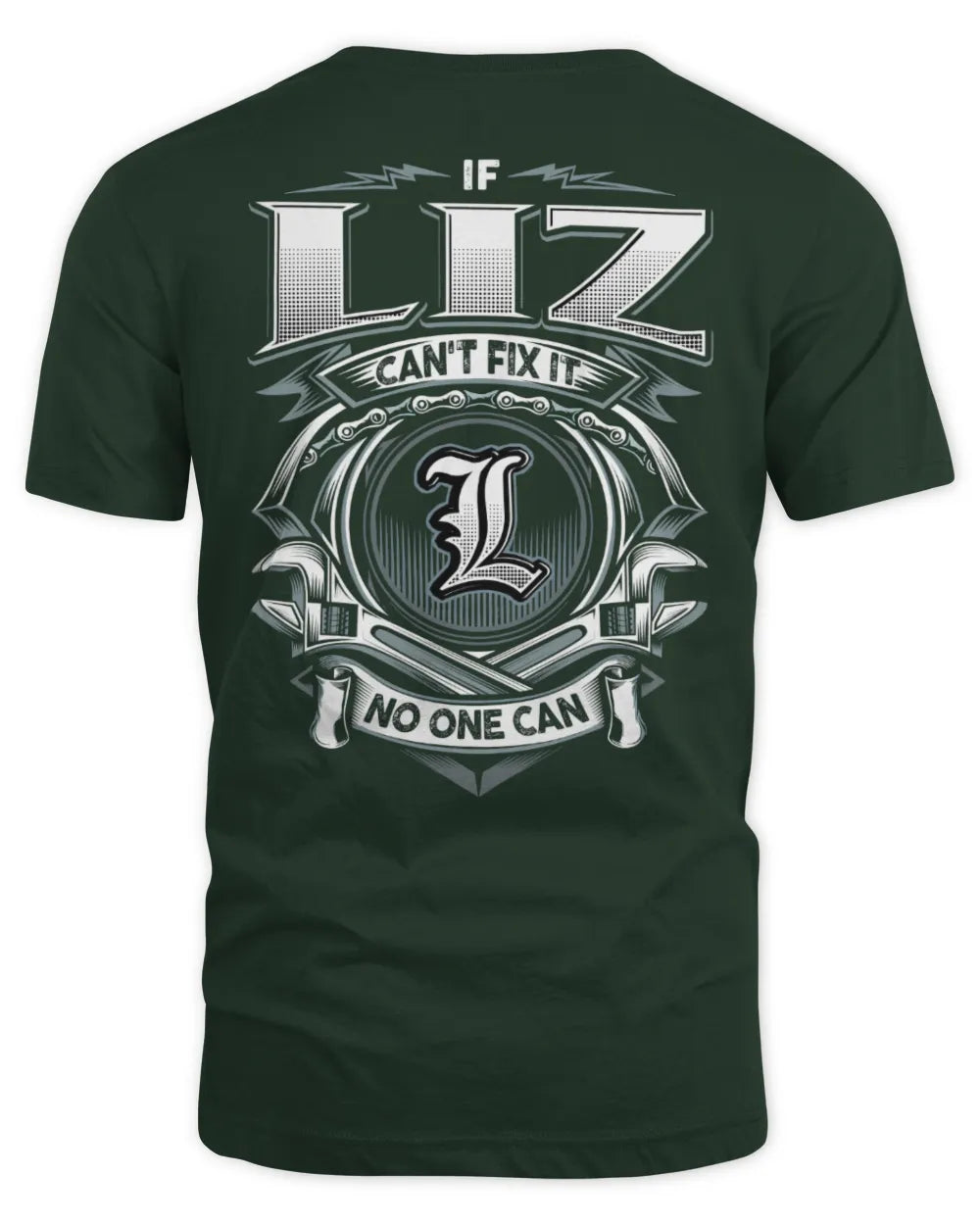 LIZ AP81-K4-626 - Personalized Ahmed Quote Apparel “If Ahmed Can't Fix It, No One Can” - Unisex Standard T-Shirt - Forest Green