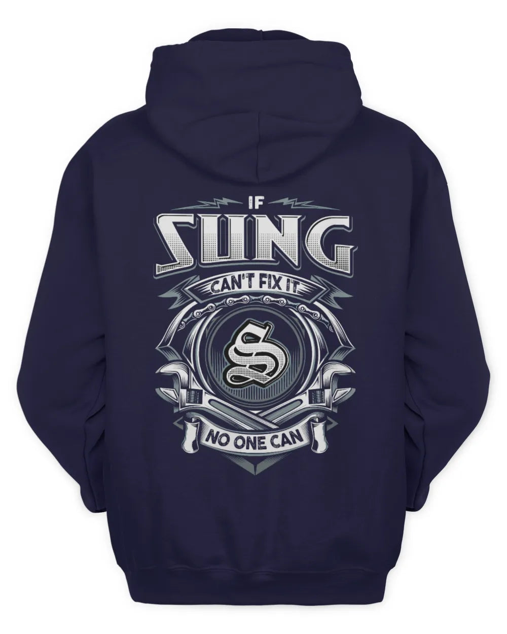 SUNG AP81-K4-626 - Personalized Ahmed Quote Apparel “If Ahmed Can't Fix It, No One Can” - Unisex Hoodie - Navy