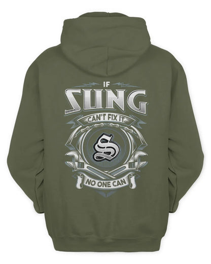 SUNG AP81-K4-626 - Personalized Ahmed Quote Apparel “If Ahmed Can't Fix It, No One Can” - Unisex Hoodie - Military Green