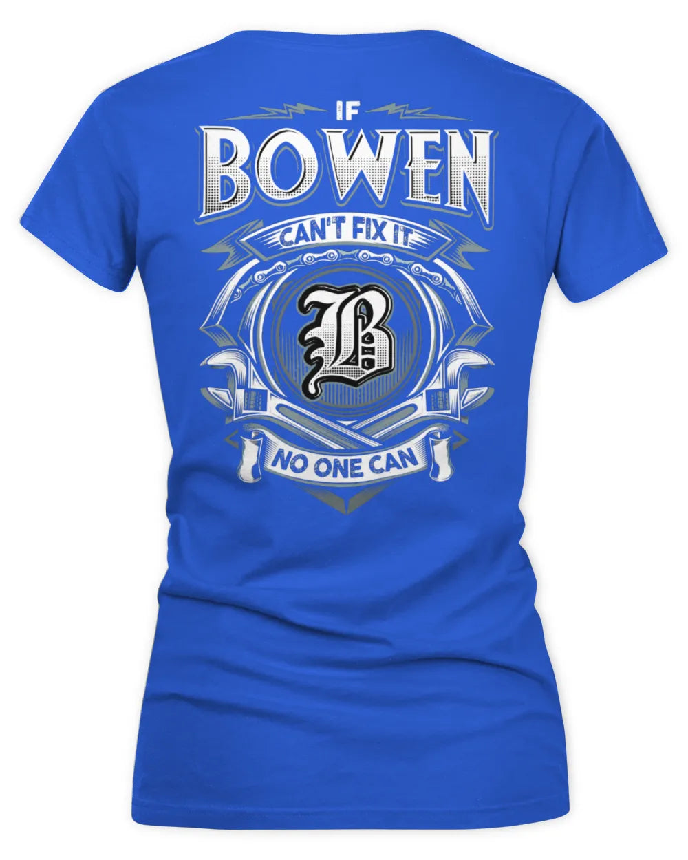 BOWEN AP81-K4-626 - Personalized Ahmed Quote Apparel “If Ahmed Can't Fix It, No One Can” - Women's V-Neck T-Shirt - Royal