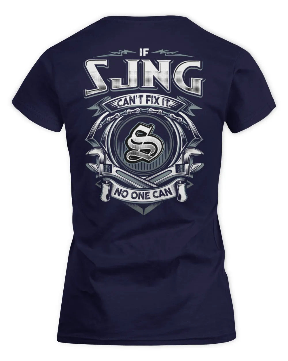 SJNG AP81-K4-626 - Personalized Ahmed Quote Apparel “If Ahmed Can't Fix It, No One Can” - Women's Standard T-Shirt - Navy