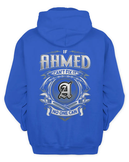 AHMED AP81-K4-626 - Personalized Ahmed Quote Apparel “If Ahmed Can't Fix It, No One Can” - Unisex Hoodie - Royal